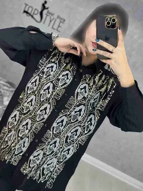 شومیز کنفی گلدوزی خارجی : 8700