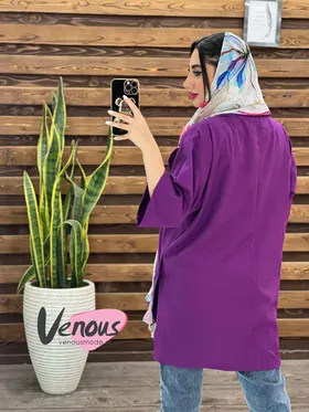 مانتو لینن کتی دو دکمه