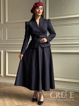 کت دامن کشمیر یقه ایستاده نیکی