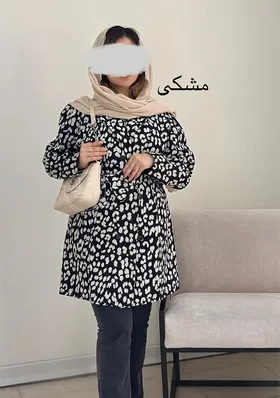 مانتو کتان پلنگی