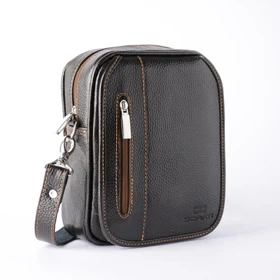 کیف چرم مردانه دوشی میلان (قهوه ای)