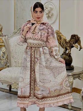 پیراهن ساتن سیلک پریرخ 3145