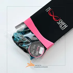 ست مشکی گل‌دار آبی بدن نما برند نوشه پوش