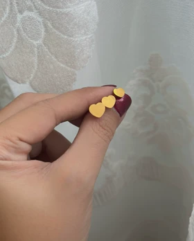 گوشواره استیل قلب تخت