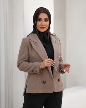 پالتو پشمی مدل کجراه پشت بلند کد 770