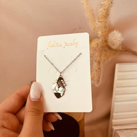 گردنبند قلب بغل دخترپسر استیل