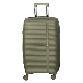 چمدان وارداتی هادایز مدل HADIZE - HZD192 MEDIUM POLYPROPYLENE سایز متوسط (به همراه کاور هدیه) (خاکی)