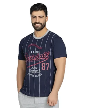 تیشرت مردانه نیم آستین مدل baseball سیلکا