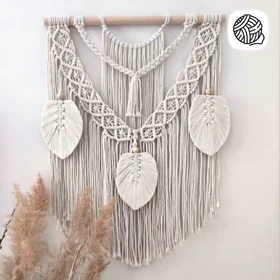 دیوار کوب مکرومه بافی مدل پانیذ (طول 70cm)