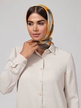 تونیک زنانه کرپ یقه مردانه آستین بلند بیسیک 50100
