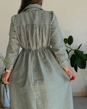 پیراهن مانتویی پشمی پیچازی