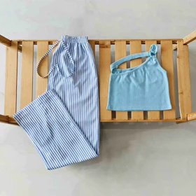 ست لباس راحتی تاپ و شلوار زنانه - کد 835