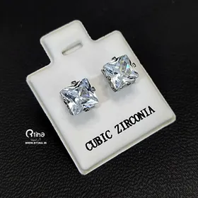 گوشواره میخی نگینی کریستال جفتی (دخترانه و پسرانه)