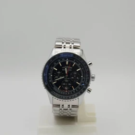 ساعت مچی مردانه بریتلینگ Breitling 1884 با 3 موتور فعال کرنوگراف (بند نقره ای صفحه مشکی 1)