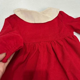 پیراهن قرمز دخترانه یلدایی افرا یقه ب ب