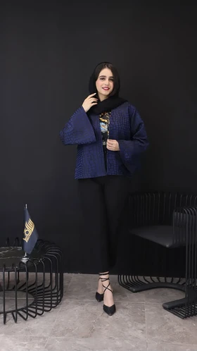 کت آستین کلوش ژاکارد