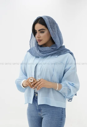 شومیز شیشه ای تک جیب کد1006022