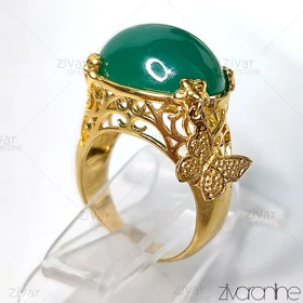 انگشتر زنانه یشم 30043