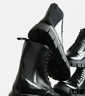 بوت مردانه چرمی مشکی ZARA مدل 5914