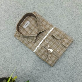 پیراهن چهارخونه مردانه قواره ازاد ( قواره کلاسیک ) _ استین بلند