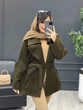 پالتو جلو باز کمردار
