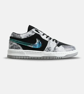 کفش کتانی مردانه و زنانه مشکی خاکستری NIKE dunk low steam puppet مدل 8099