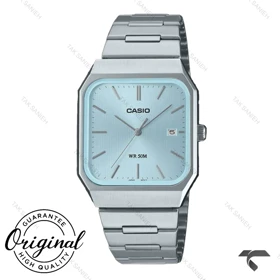 ساعت مچی کاسیو MTP-B185D-2A2V مستطیلی مردانه سیلور آبی Casio-10723-G