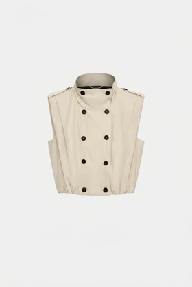 وست کتان زارا زنانه (Biker Vest) رسپکت