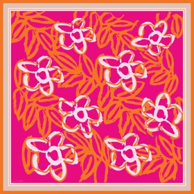 روسری ابریشم کجراه پیونی