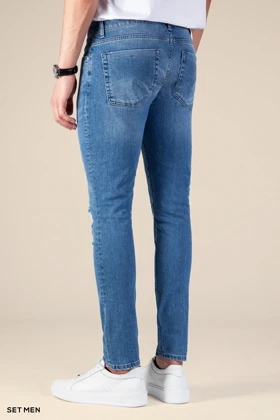 شلوار جین مردانه اسلیم زاپ‌دار