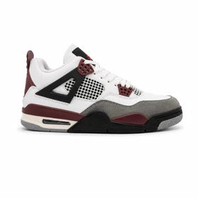 کفش و کتانی مردانه ساق‌دار مدل جردن NIKE AIR JORDAN 4 رنگ سفید طوسی کد 2134