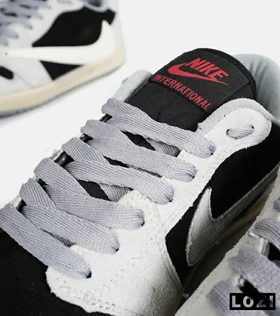 کفش کتانی مردانه کرم مشکی NIKE travis scott مدل 7109