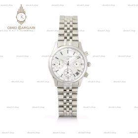 ساعت مچی سیتیزن کورنوگراف بند سیلور صفحه سفید Citizen