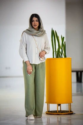 مانتو لینن پنبه پیراهنی