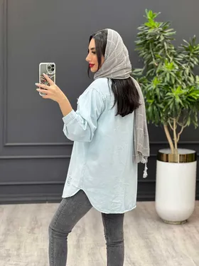 مانتو کتان رنگی زاپ‌دار