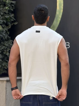 رکابی ورزشی وست پانچی سفید