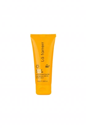 کرم ضد افتاب و ضد لک spf50 مخصوص پوست های معمولی تا خشک لافارر (La farrerr)