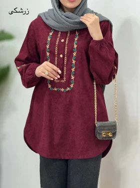 مانتو پاییزه گلدوزی نسا 1