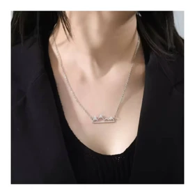 گردنبند کوه نقره و زنجیر نقره 925