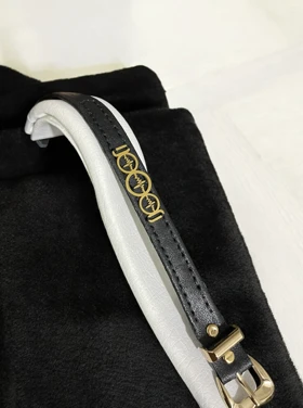 دستبند چرم طبیعی یراق ضربان قلب کد 3335046