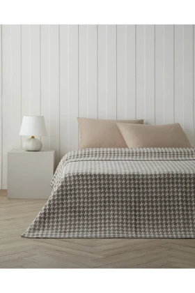 پتو دو نفره English Home مدل Urban Hound پنبه اکریلیک - بژ