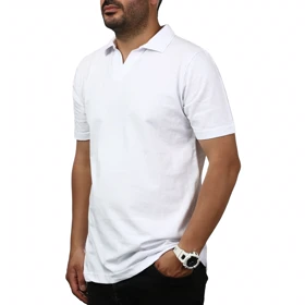 پولوشرت آستین کوتاه یقه شکاری مردانه سیزر مدل 15611952