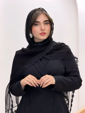 6564-شال حریر جواهر