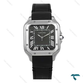 ساعت زنانه کارتیر Santos De Cartier مشکی قاب سیلور Cartier-7307-L