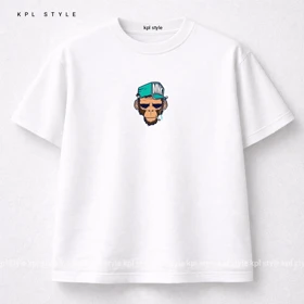 تیشرت باکسی 100٪ پنبه طرح (Monkey) | کد 1377