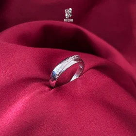 حلقه نقره مردانه کدhm1041