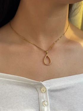 گردنبند اشک نگین‌دار