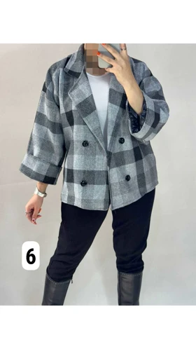 کت باکسی چهارخونه 66280