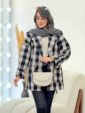 پالتو چهارخونه دو جیب کاملیا