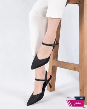 کفش پاشنه ساتن رکابی v